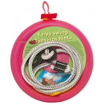 Кръгла люлка, пластмасова, розова