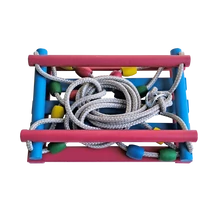 Дървена люлка, цветна синя/червена S-SPORT