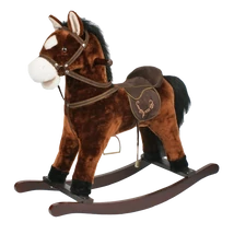 Плюшено люлеещо се конче със звук, кафяво TIME LEADER – S-Sport