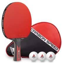 Комплект ракета за тенис на маса с калъф и 3 топчета – JOOLA CARBON SPEED