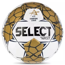 Хандбална топка Select Ultimate EHF Шампионска лига реплика V24 бяло/златно размер 3s