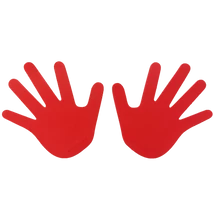 Гумена подова маркировка, червена ръка - TREMBLAY