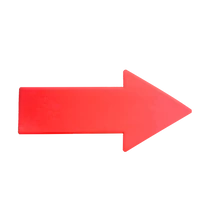 Гумен подов маркер, червена стрелка - TREMBLAY