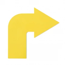 Гумен подов маркер, жълта завиваща стрелка - Tremblay