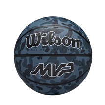 Гумена баскетболна топка, размер 5, за открито/закрито - WILSON MVP CAMO BLUE