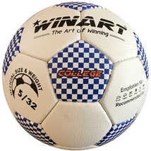 Футболна топка от изкуствена кожа, размер 5 WINART COLLEGE WHITE/BLUE