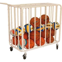 Метална количка за съхранение на топки – заключваща се, на колелца, за около 20 топки VINEX CLUB