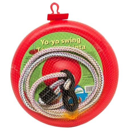 Дискова люлка, пластмасова, червена