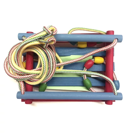 Дървена люлка, цветна синьо/синьо S-SPORT