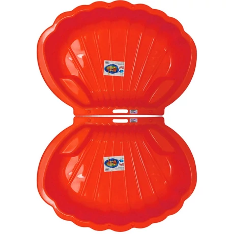 Пластмасов пясъчник с форма на мида, червен (1 чифт)