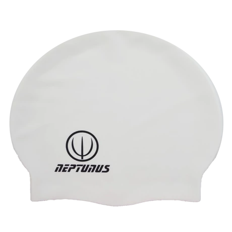Силиконова шапка за плуване, бяла - NEPTUNUS ATLAS