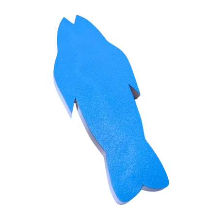 Плувна дъска от полифоам във формата на риба, размер S, 45X28X4 см S-SPORT