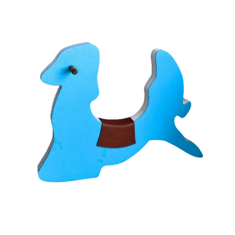 Полифоамова плувна дъска във форма на пони, размер L, 90x70x6 см S-SPORT