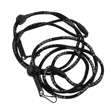 Черен предпазен шнур за свирка с безопасно разкопчаване - FOX40 BREAKAWAY LANYARD BLACK