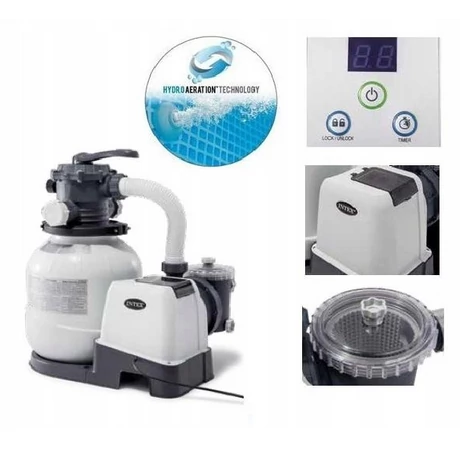 SX3200 Филтрираща помпа с пясъчен филтър INTEX 26652 - Нова технология Hydro Aeration Technology