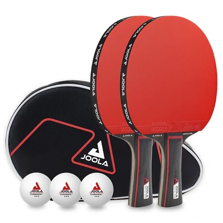 Комплект ракети за тенис на маса с калъф и 3 топчета JOOLA DUO PRO