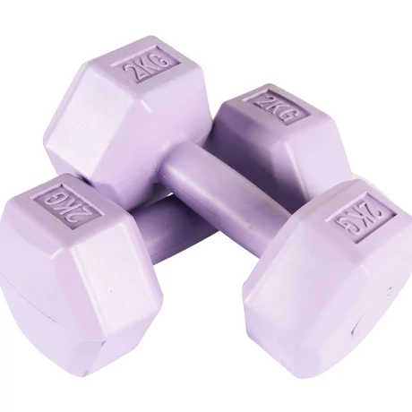 S-SPORT PVC ръчна гира, шестоъгълна 2x2 кг