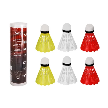 Комплект перца за бадминтон, 6 бр., цветни VEKTORY SPORT