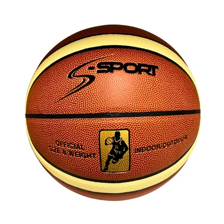 Баскетболна топка размер 7, за външна/вътрешна употреба S-SPORT ACADEMY GRIP