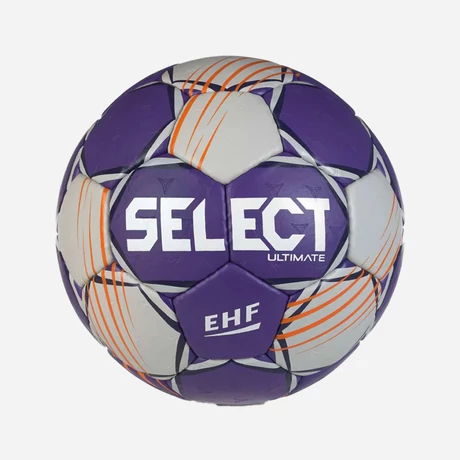 Състезателна хандбална топка Select Ultimate EHF Шампионска лига V24 сиво/лилаво размер 2
