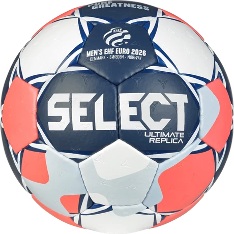 Хандбална топка Select Ultimate EHF Европейска лига Replica V26 синьо/червено размер 3