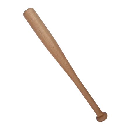 Дървена бейзболна бухалка, 50 см S-SPORT