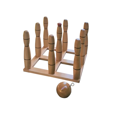 Комплект за люлеещи се кегли, дървен S-SPORT ECONOMY