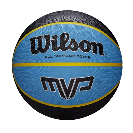 Гумена баскетболна топка, размер 7, за открито/закрито - WILSON MVP 295 BLUE