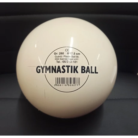 Гимнастическа / ритмична топка Бяла 17,5 см PLASTO