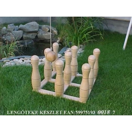 Комплект за люлеещи се кегли, дървен S-SPORT