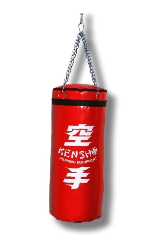 Боксов чувал, червен, изкуствена кожа 80x30 см KENSHO