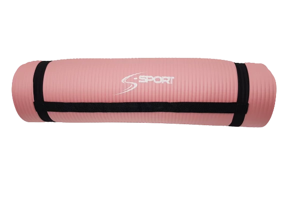 S-SPORT постелка за йога / фитнес постелка, дебела, цвят малва