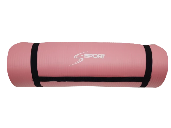 S-SPORT постелка за йога / фитнес постелка, изключително дебела, мавова