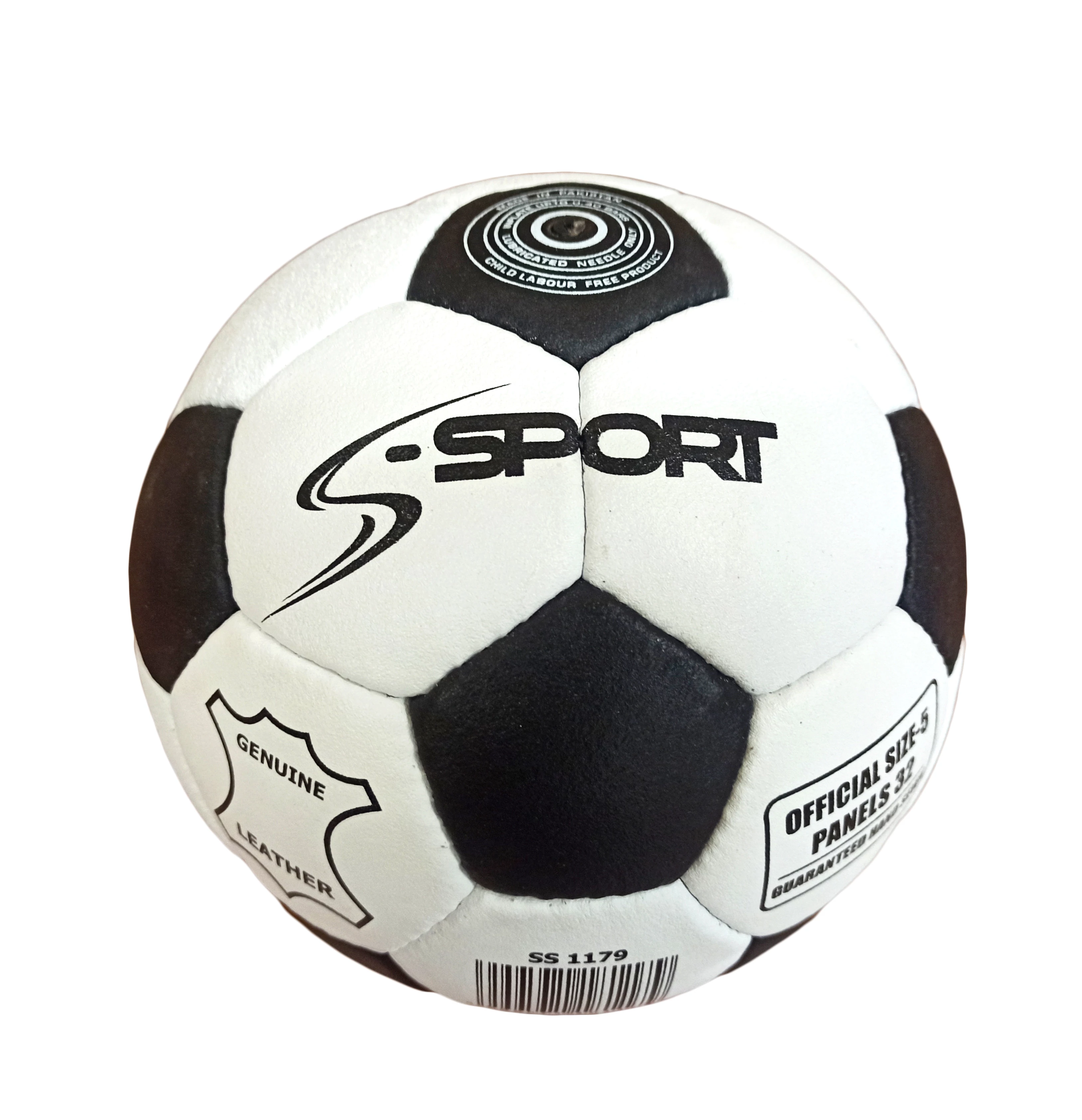 S-SPORT CLASSIC Кожена футболна топка, размер 5