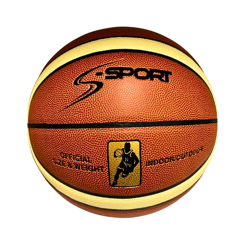 Баскетболна топка размер 7, за външна/вътрешна употреба S-SPORT ACADEMY GRIP